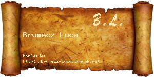 Brumecz Luca névjegykártya